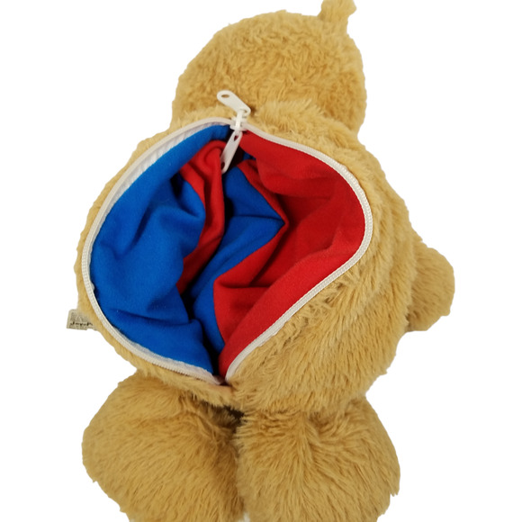 Buddy Balls Plush Beige Bear Convertible Blue Red Ball Jay At Play Stuffed Toy - Picture 3 of 9